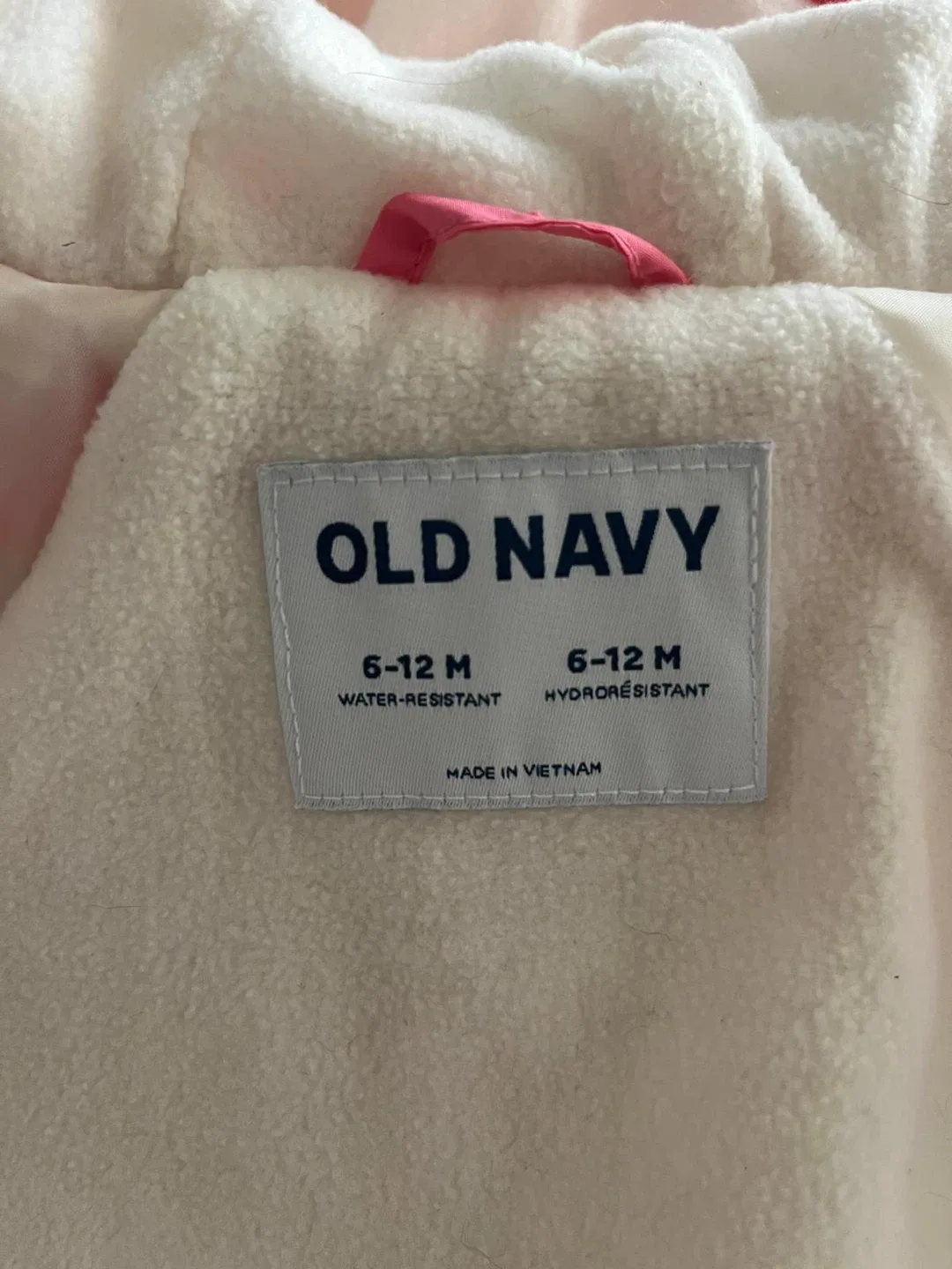 Old Navy Pink Puffer Jacket - Size 6-12M image indicator(3)
