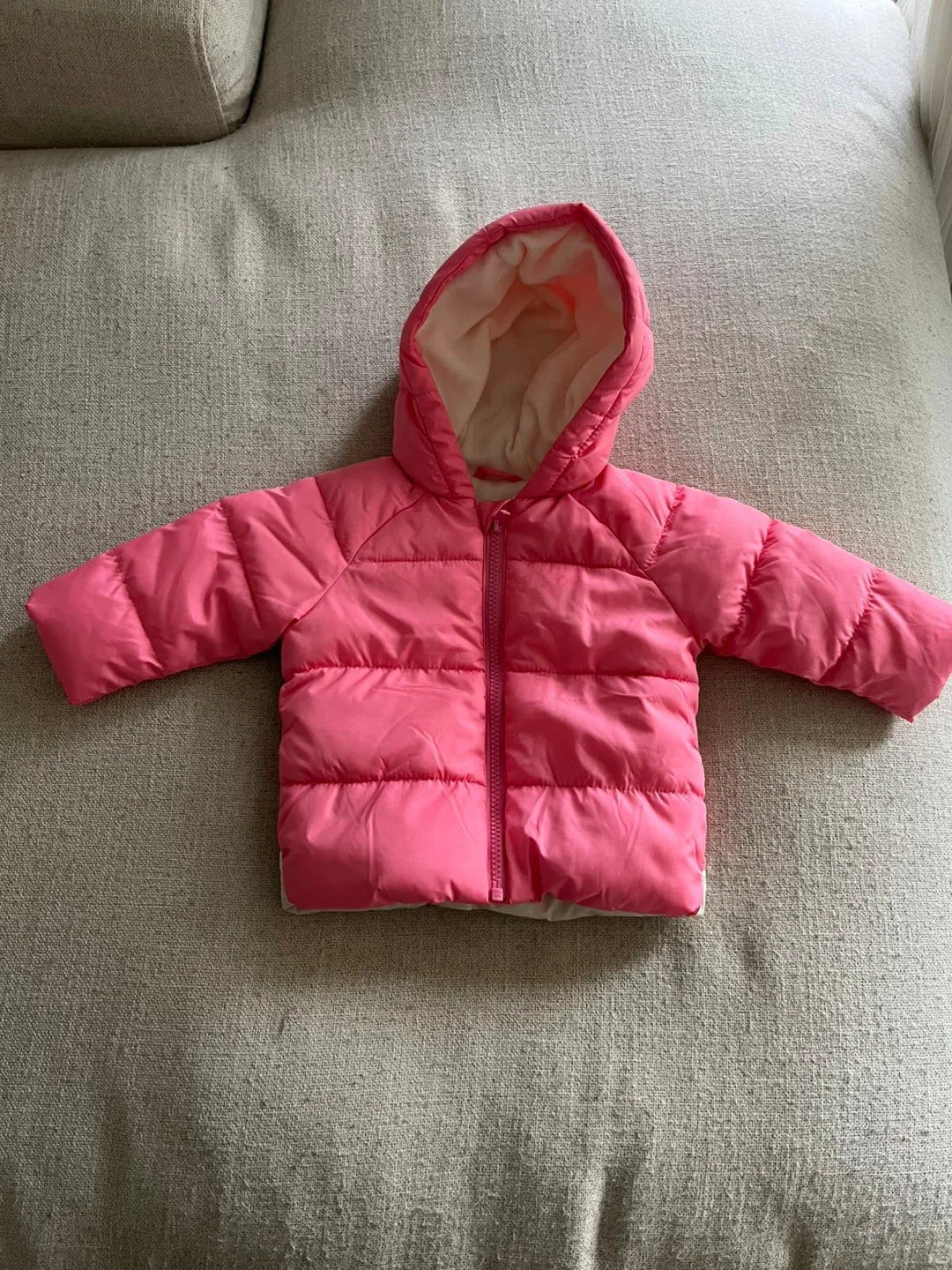 Old Navy Pink Puffer Jacket - Size 6-12M
