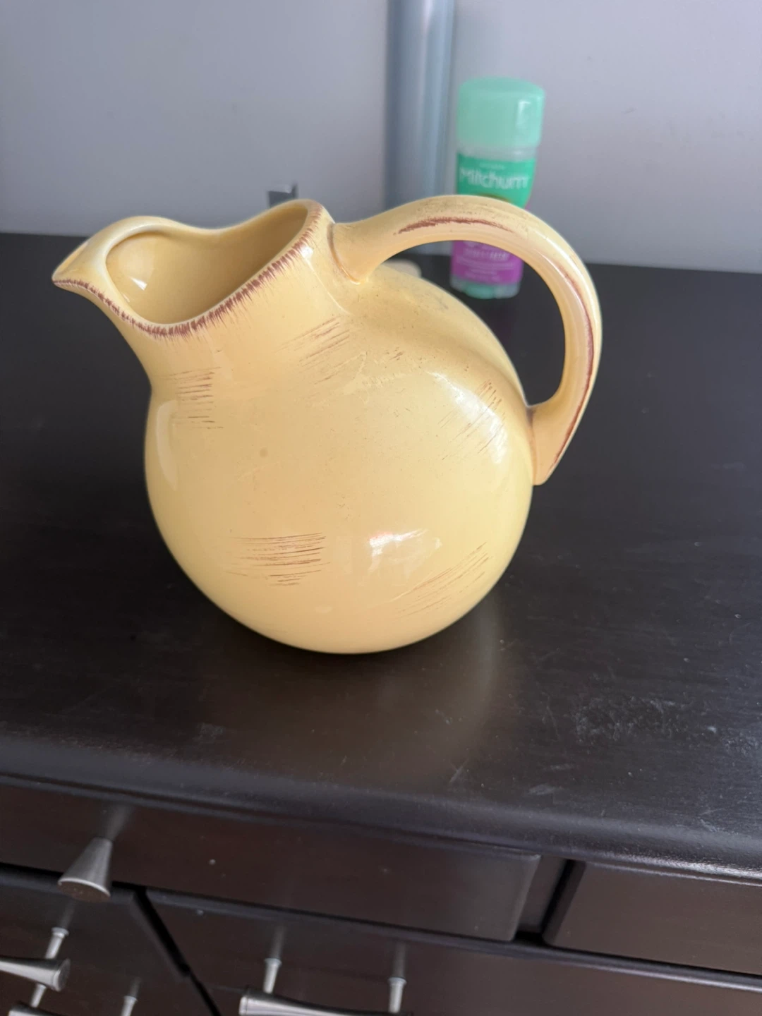 Tag Yellow Ceramic Pitcher
