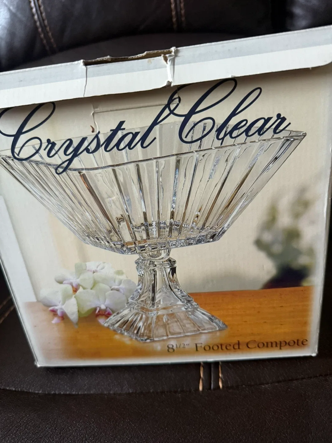 Crystal Clear Alexandria 8 1/2" Footed Compote