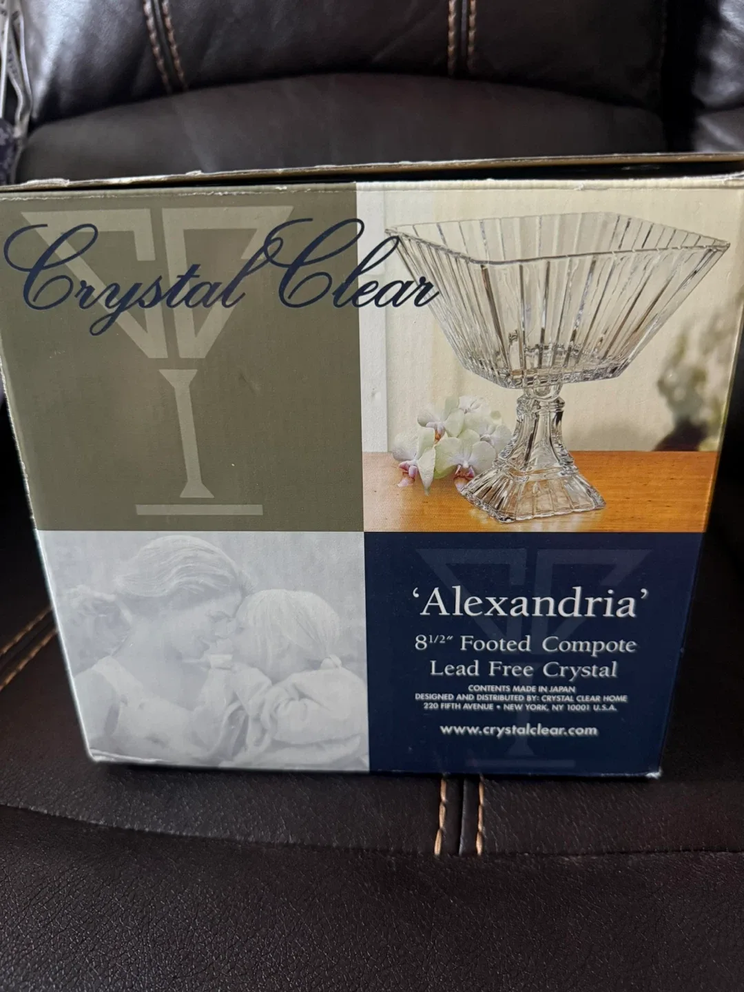 Crystal Clear Alexandria 8 1/2" Footed Compote image indicator(2)