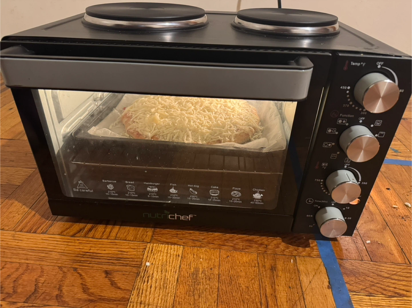 NutriChef Countertop Oven with Hot Plates