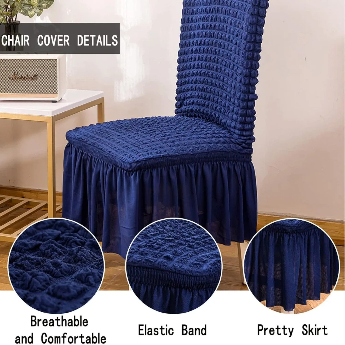 Chair Covers for Dining Room Set of 3 image indicator(4)