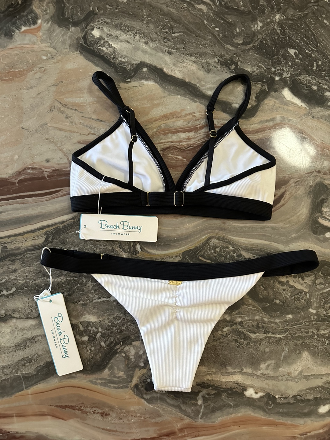 NEW Beach Bunny Presley White & Black Bikini - photo 2