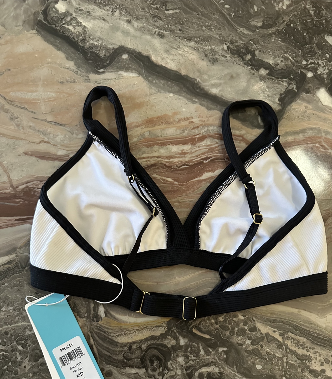 NEW Beach Bunny Presley White & Black Bikini - photo 3