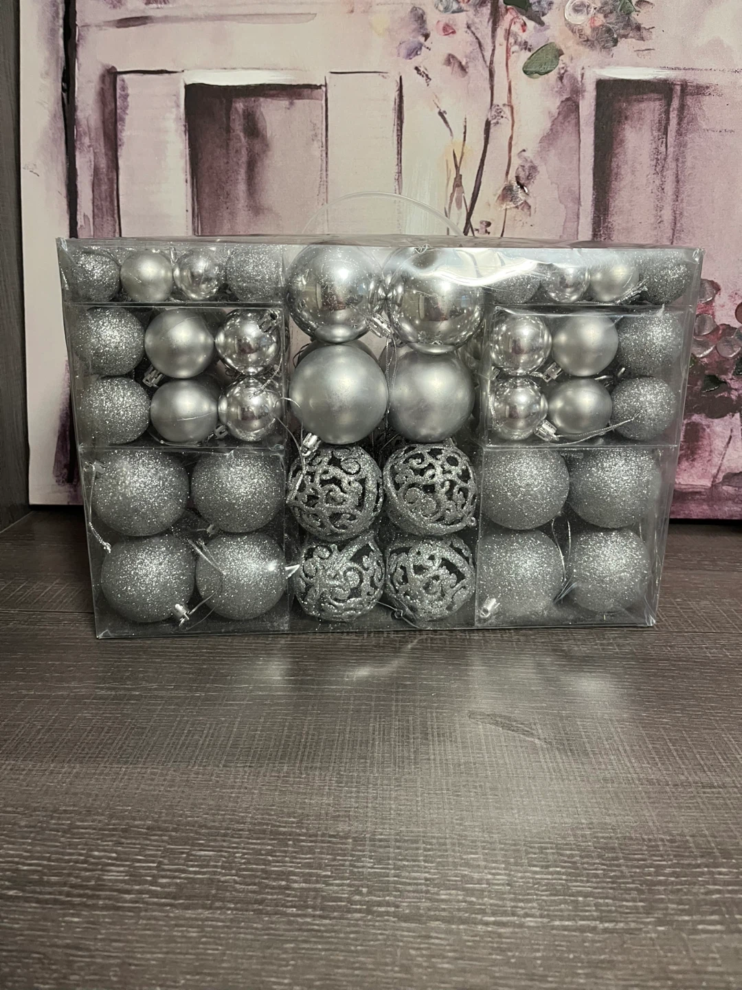 Silver Christmas Ornaments Set - New in Box! - photo 2