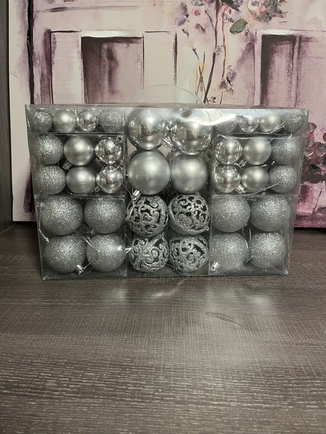 Silver Christmas Ornaments Set - New in Box! image indicator(2)