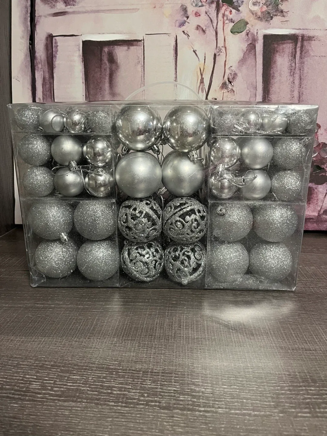 Silver Christmas Ornaments Set - New in Box!