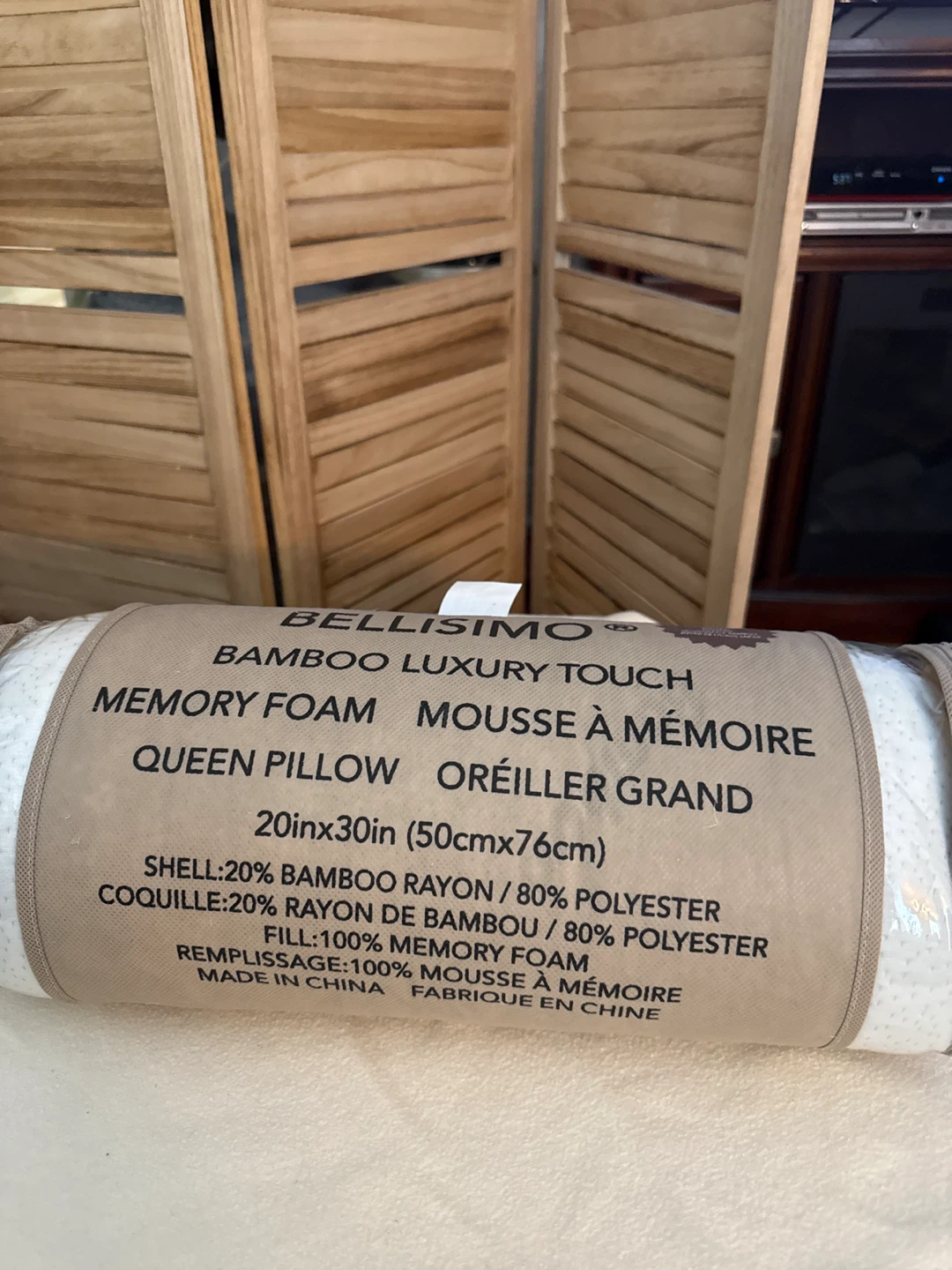 Bellisimo Bamboo Luxury Touch Queen Pillow - NEW