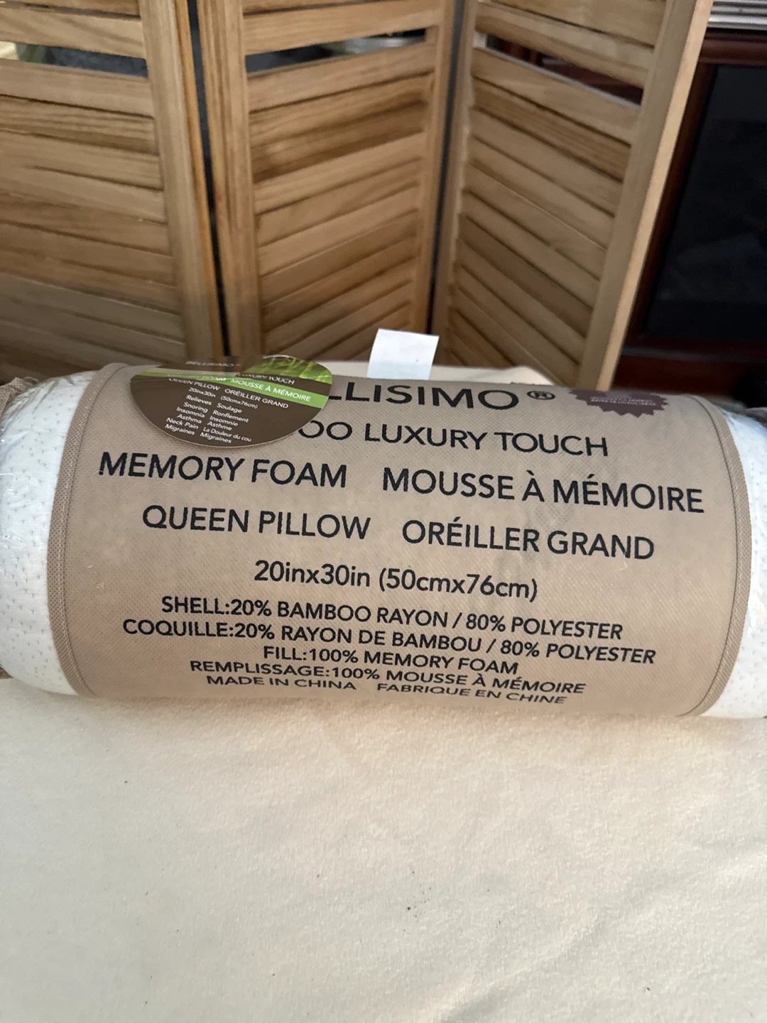 Bellisimo Bamboo Luxury Touch Queen Pillow - NEW - photo 2