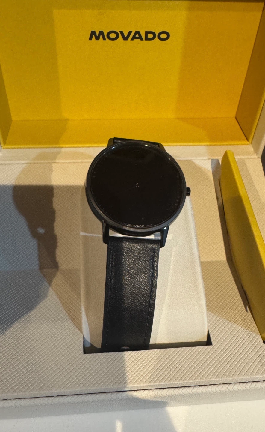 Movado Swiss Made Black Watch face