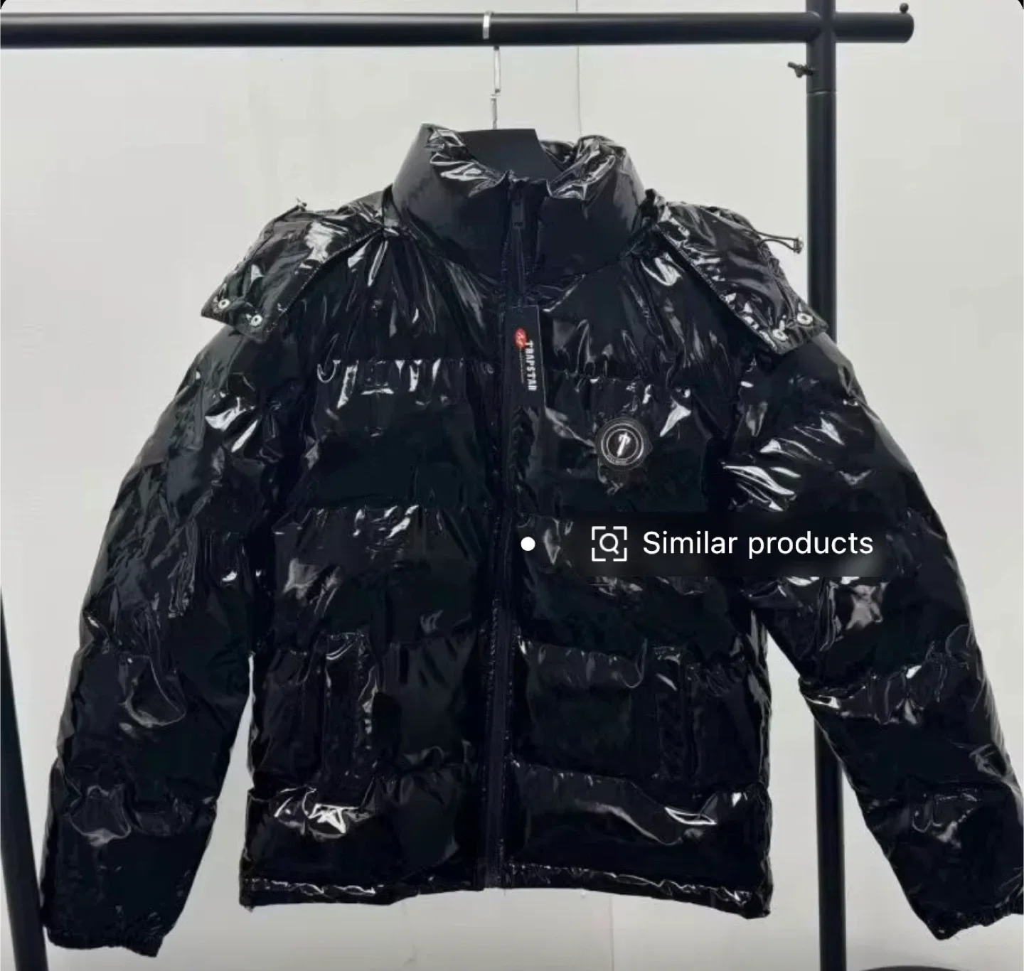 Trapstar Irongate Shiny Black Puffer Jacket