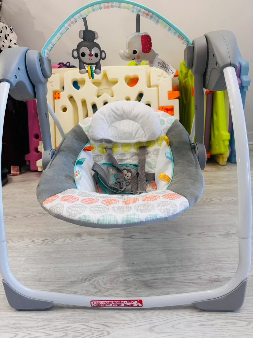 Baby Swing - Grey & Patterned - photo 4