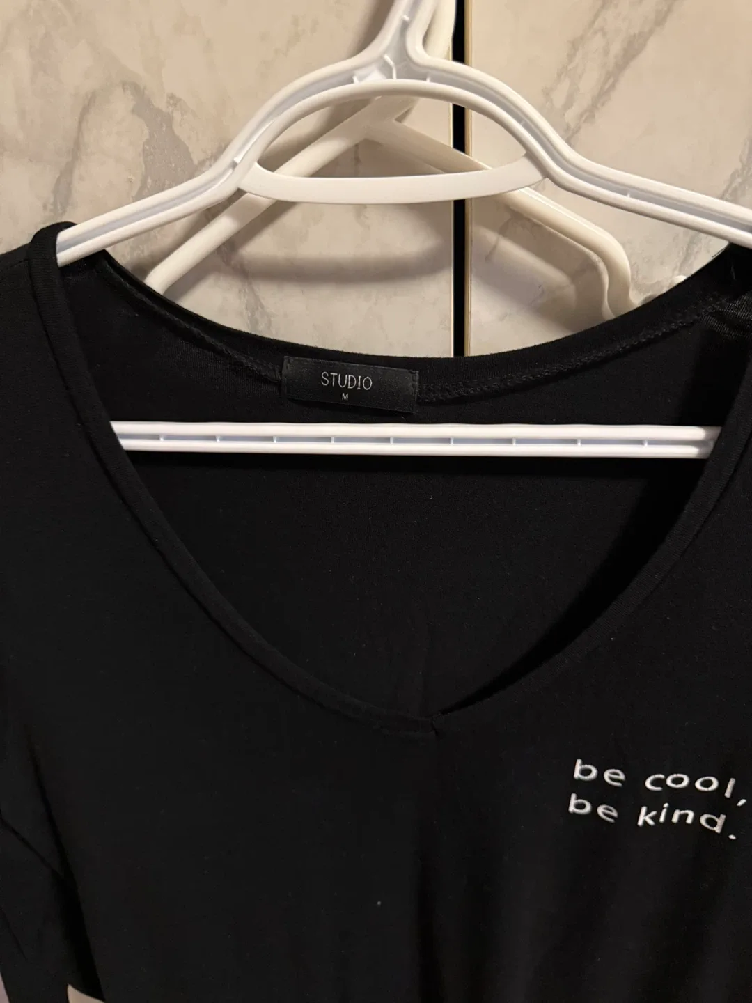 Women quarter sleeve Black Top - Size M image indicator(4)