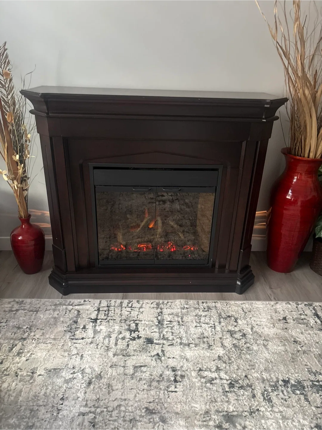 Electric Fireplace - Dark Wood