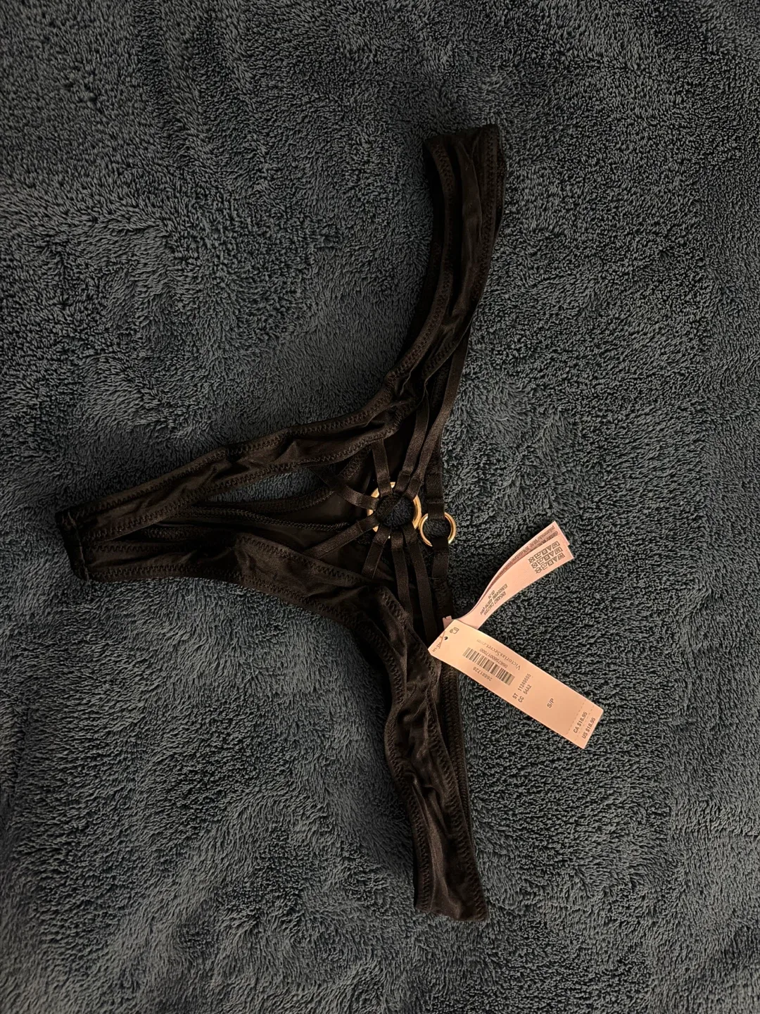 Victoria's Secret Black Thong - New with Tags