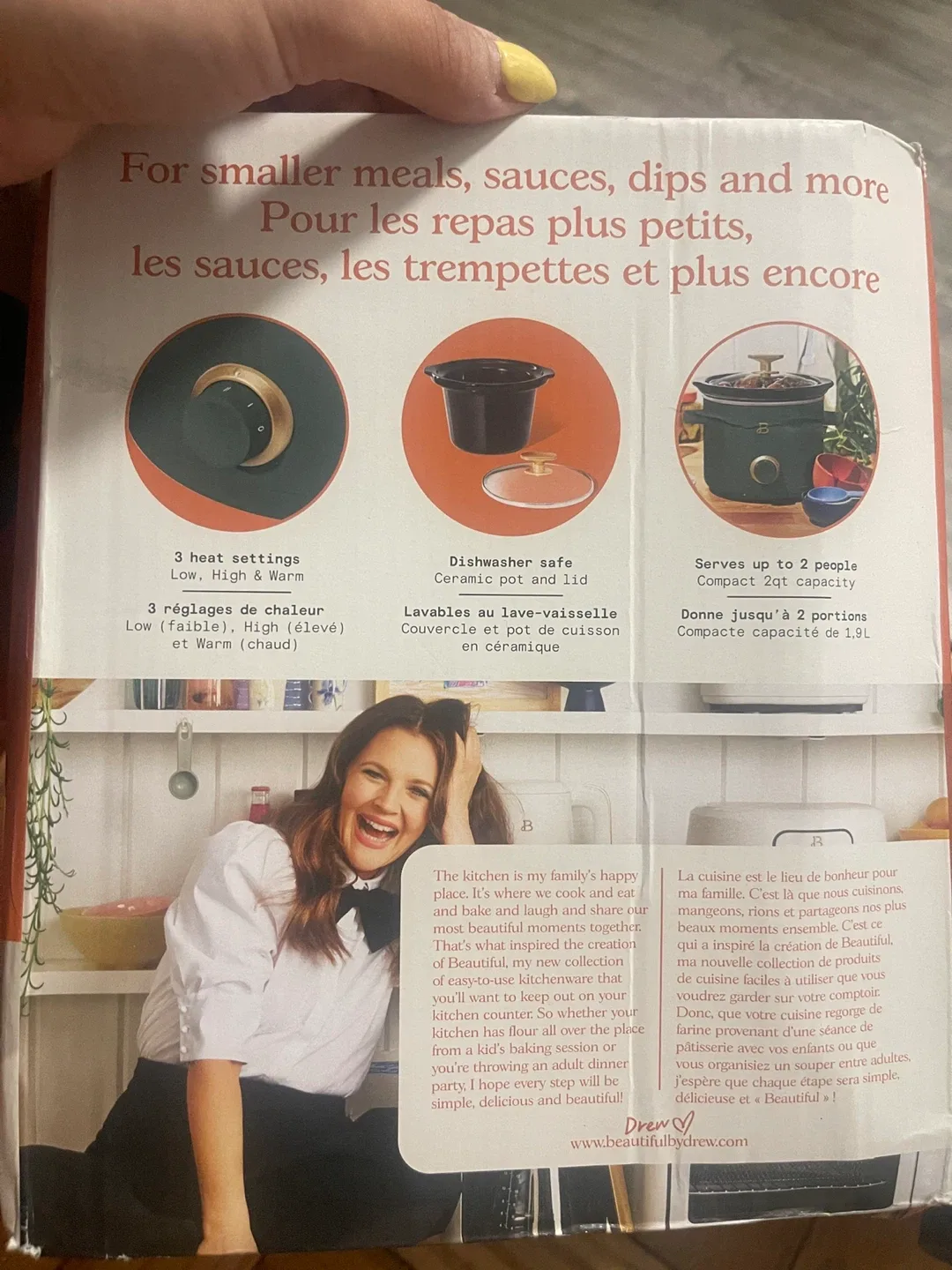 New Beautiful by Drew Barrymore Slow Cooker Green image indicator(3)