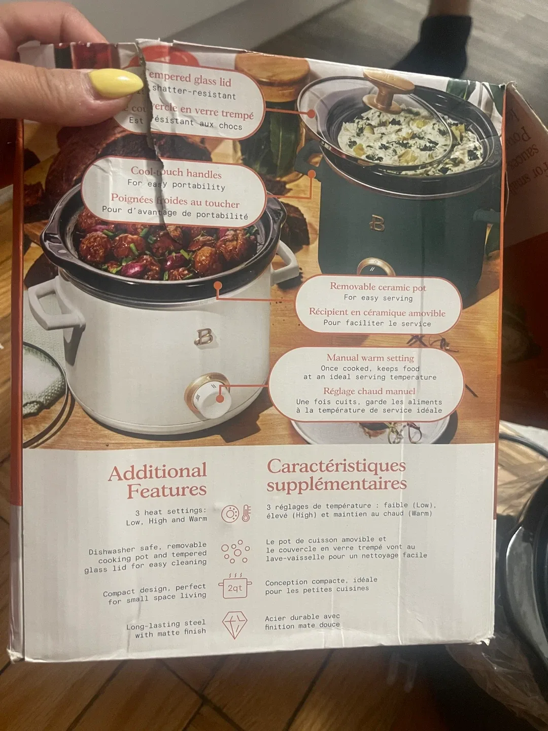 New Beautiful by Drew Barrymore Slow Cooker Green image indicator(7)