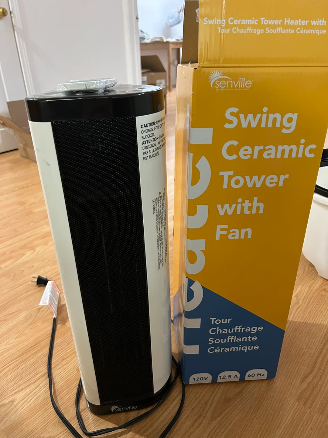 Senville Swing Ceramic Tower Heater with Fan