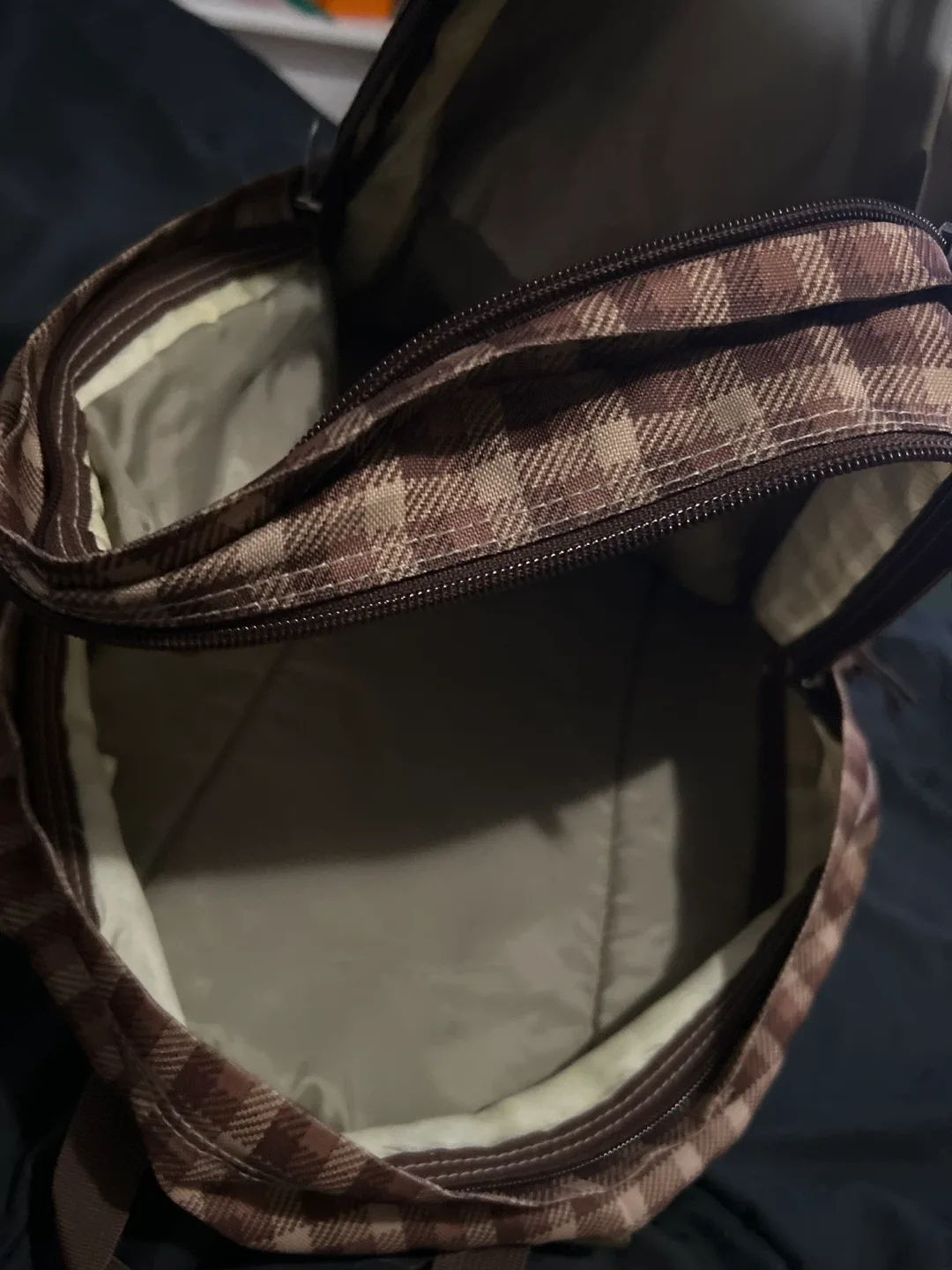 JanSport Backpack Brown Plaid image indicator(3)