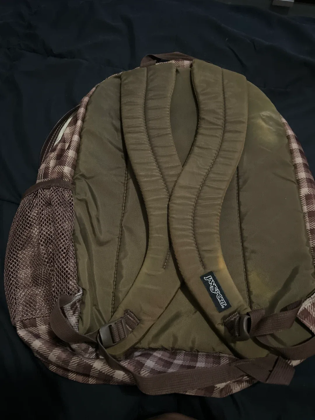 JanSport Backpack Brown Plaid image indicator(2)