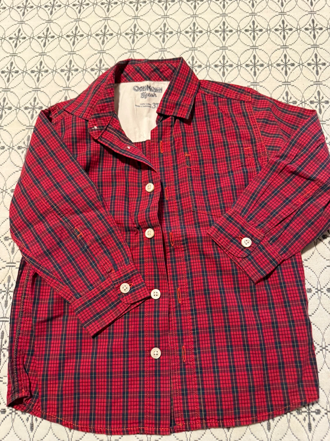 OshKosh Toddler 2 piece jeans and button up shirt set- Size 3T - photo 2