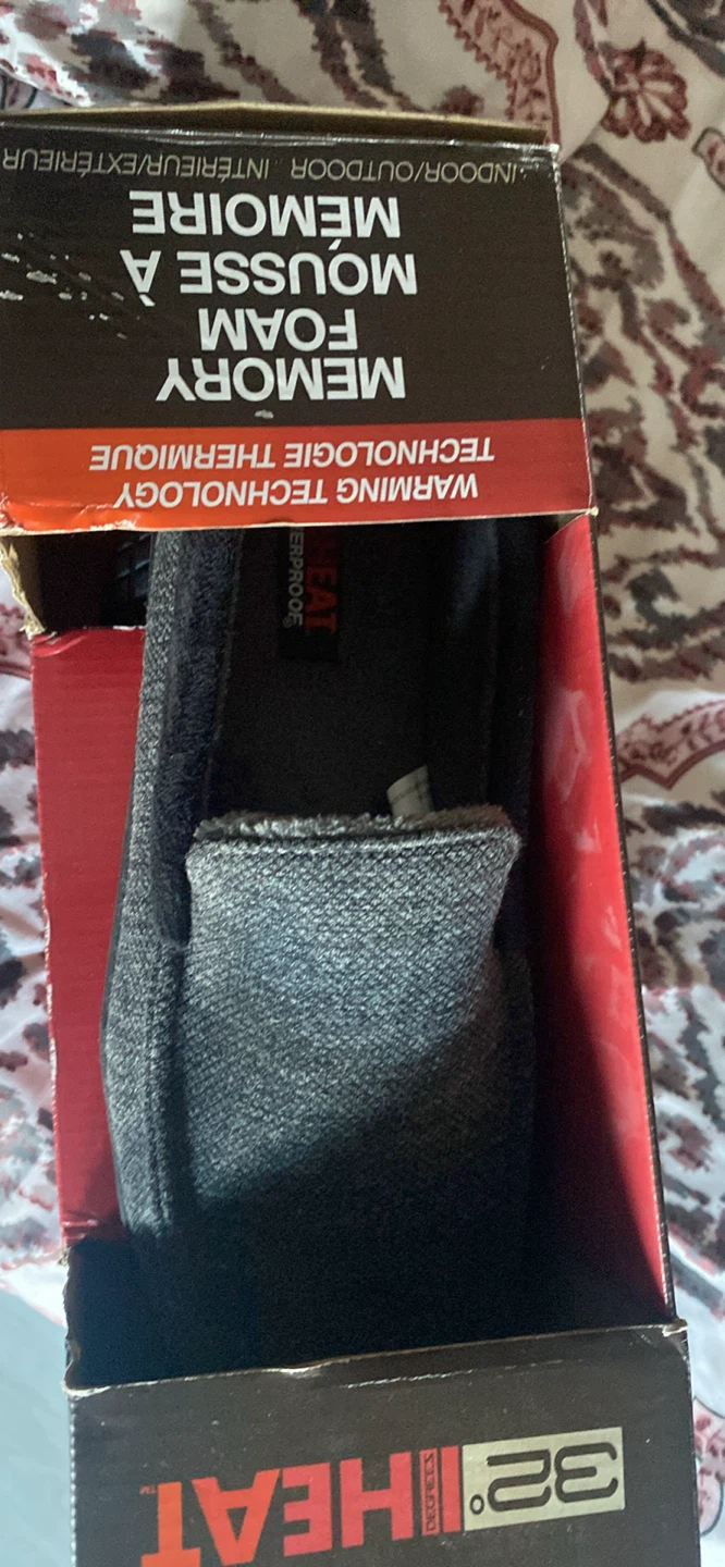 32 Degrees Heat Men's Slippers, Size L (9.5-10.5)