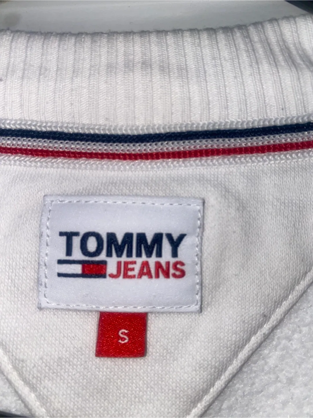 Tommy Jeans White Crewneck Sweatshirt Size S image indicator(4)
