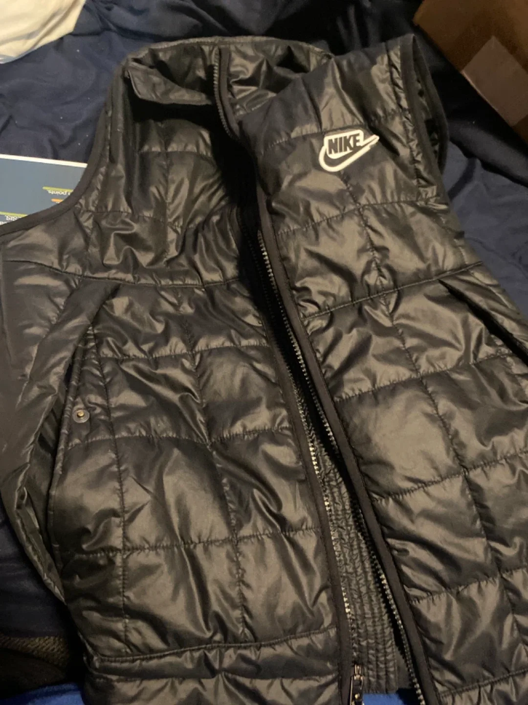 Nike Black Puffer Vest - Size Small