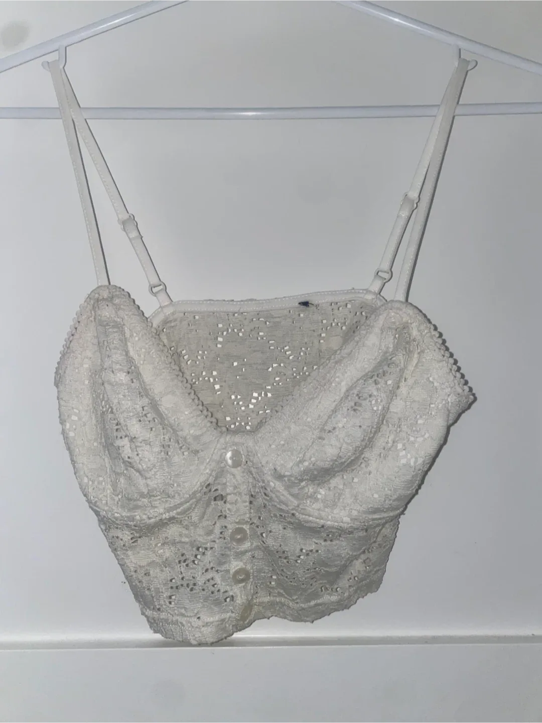 White Lace Corset Bralette Top