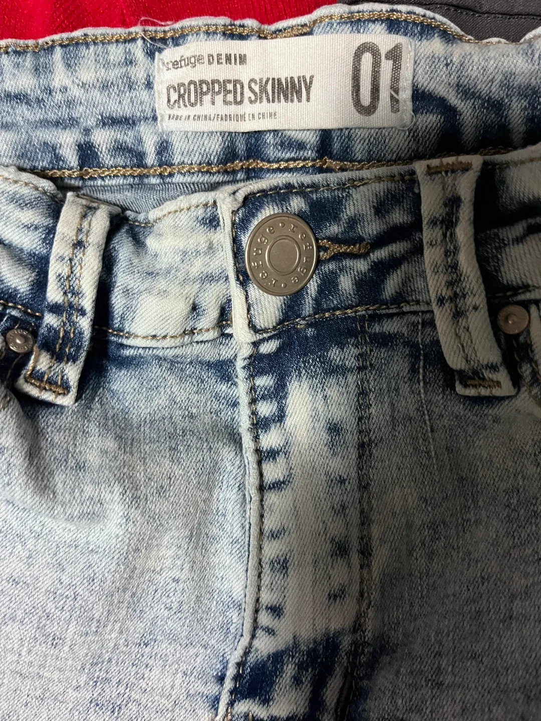 Refuge Denim Cropped Skinny Jeans - Size 1 image indicator(4)