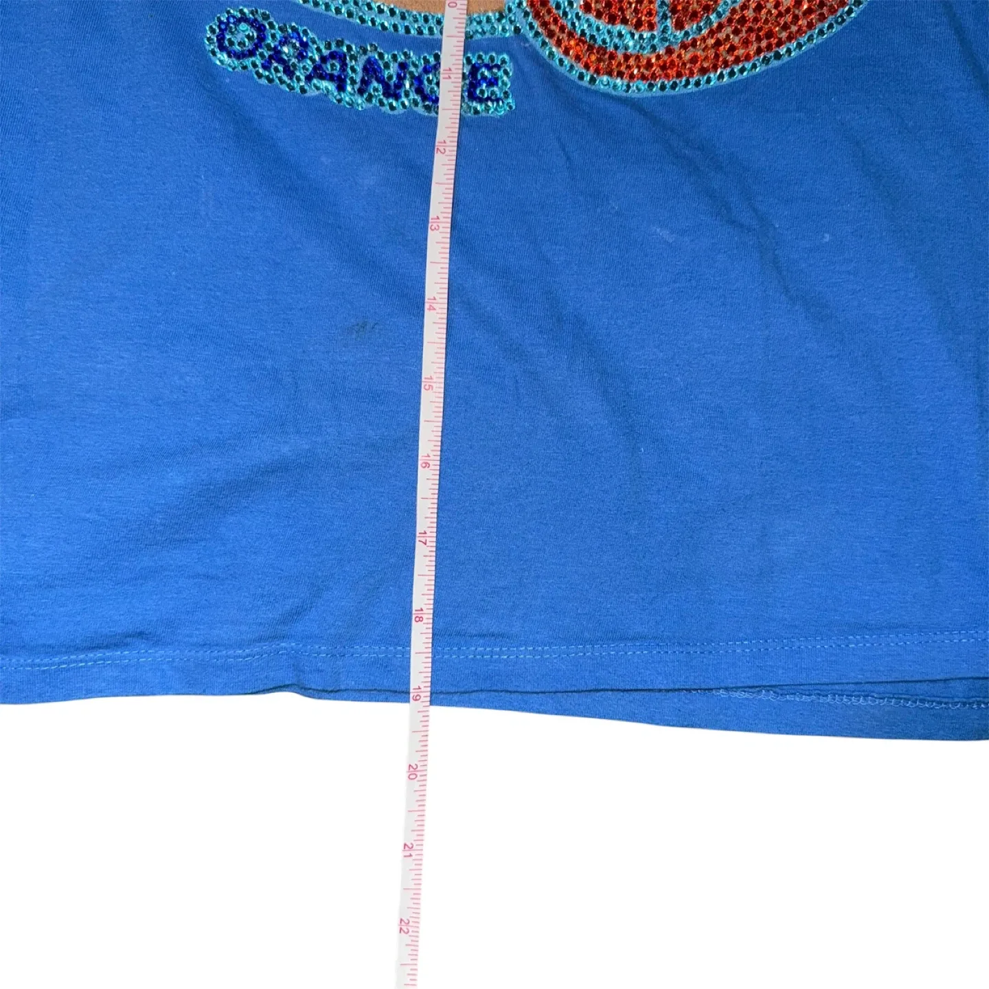 Fanta Orange Rhinestone Blue T-Shirt image indicator(5)
