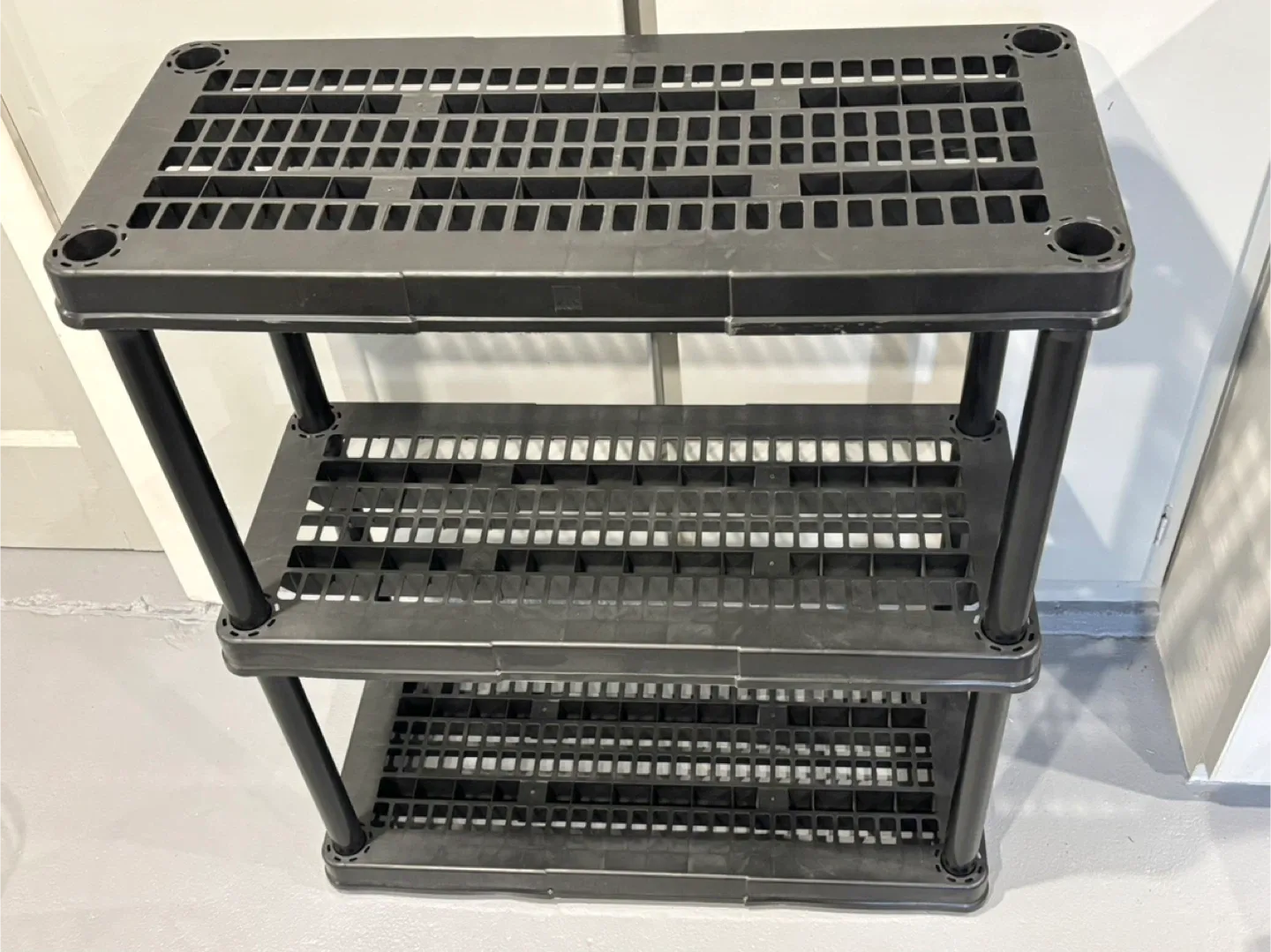 Storage Shelf Black Plastic 3 Tier image indicator(2)