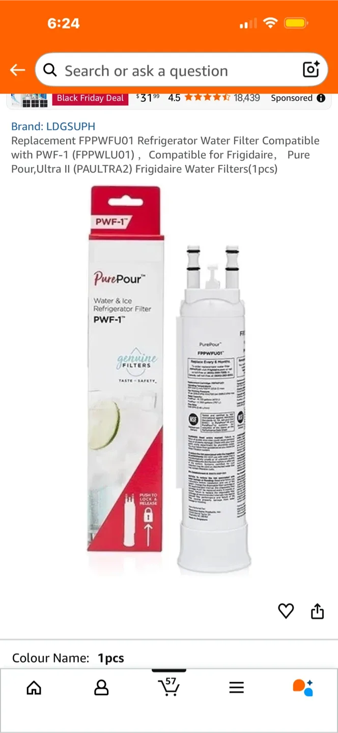 LDGSUPH FPPWFU01 Refrigerator Water Filter - NEW
