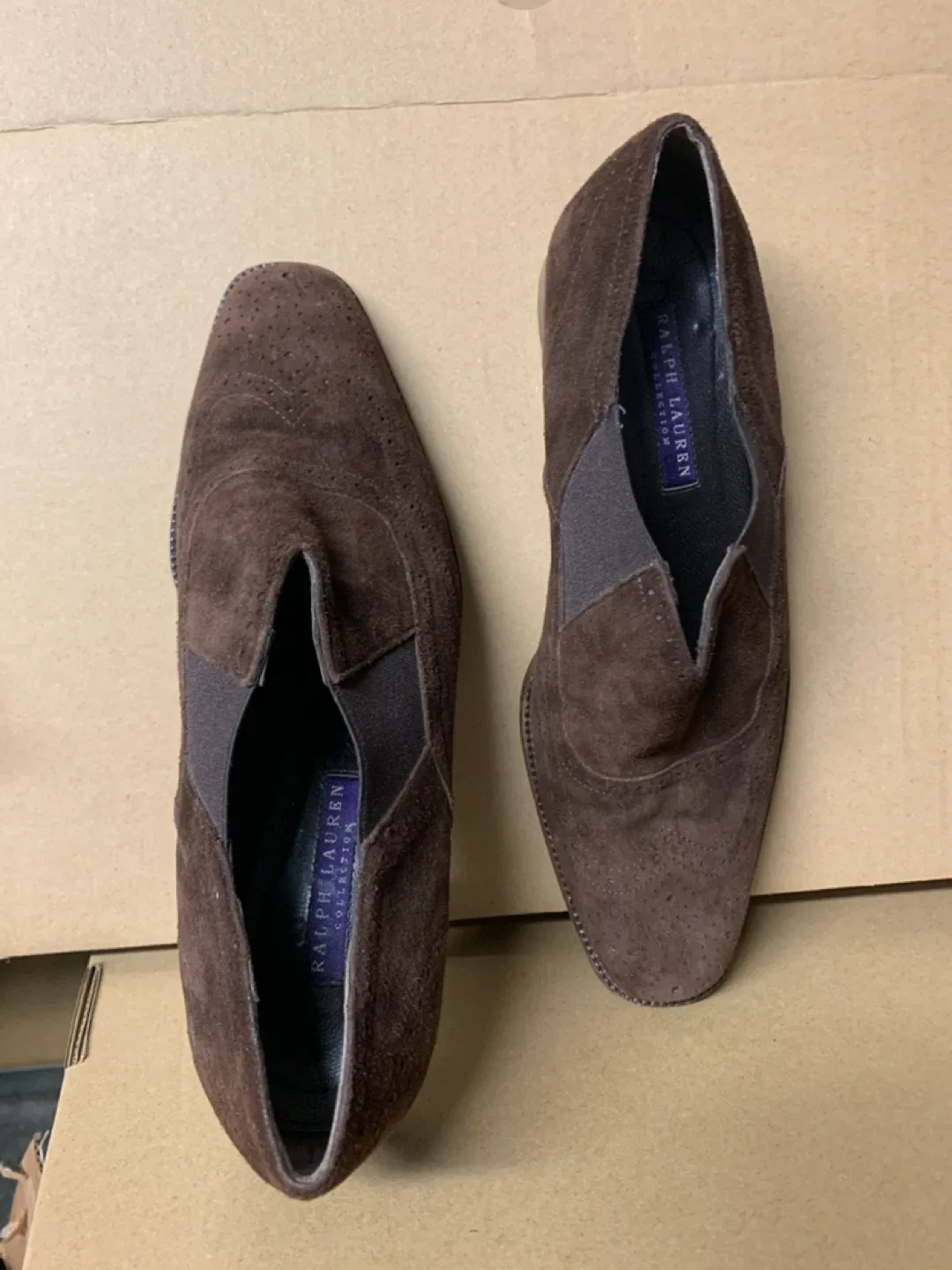 Ralph Lauren Brown Suede Loafer/Shoes size 6 1/2 B image indicator(10)