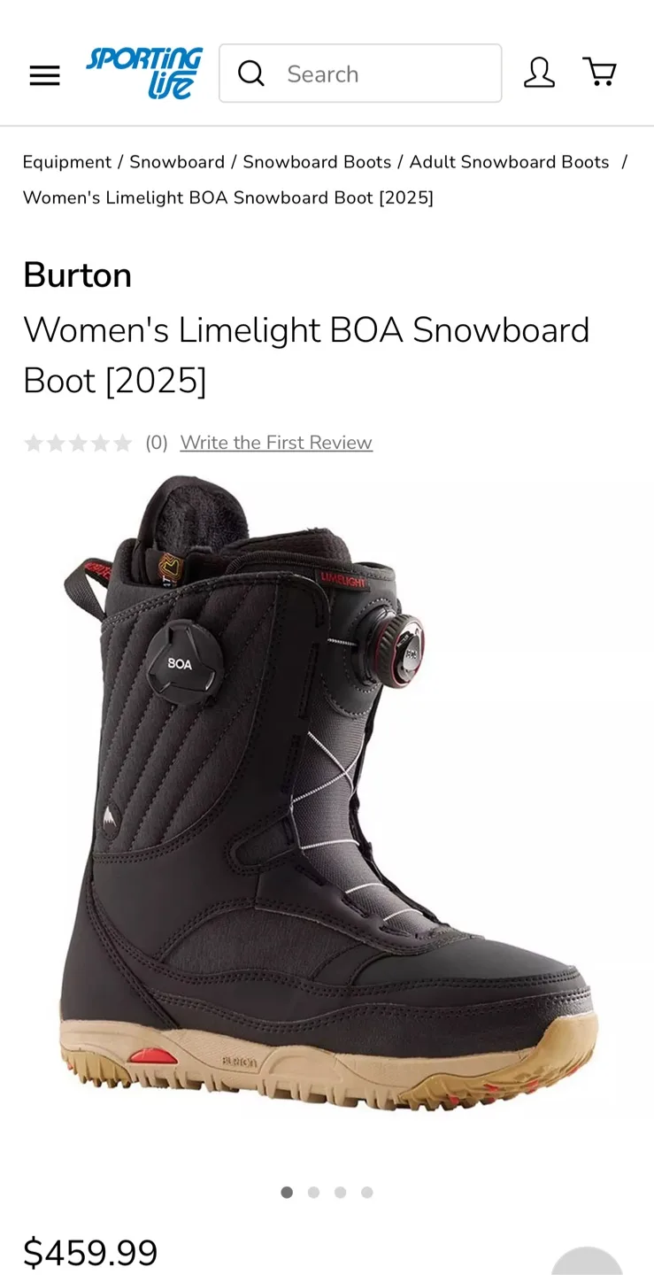 Brand new Burton Women's Limelight Wide BOA Snowboard Boot image indicator(2)