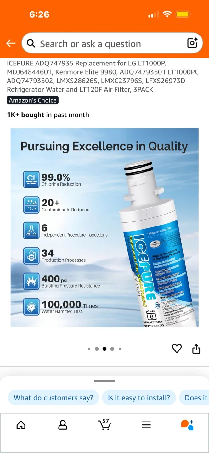 ICEPURE ADQ747935 Replacement Filter