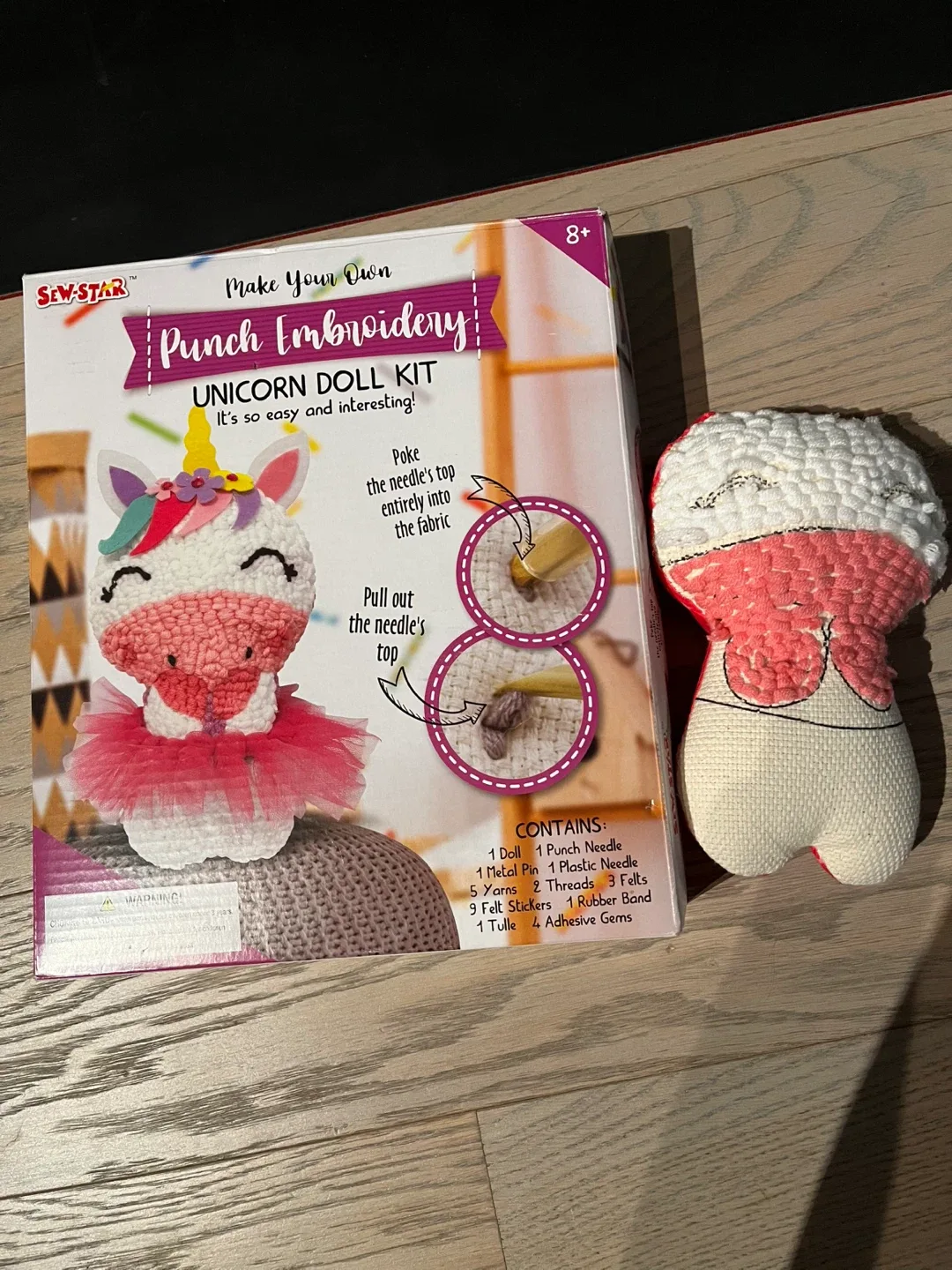 Unicorn Doll Punch Embroidery Kit