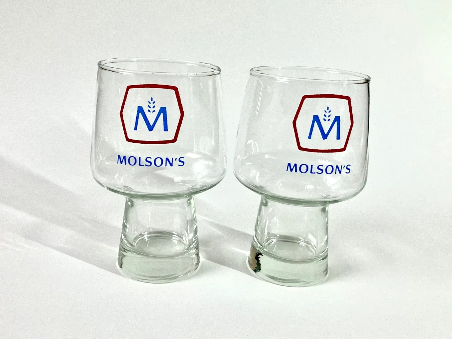 Pair of Vintage Molson’s Beer Pint Glasses 1970s image indicator(2)