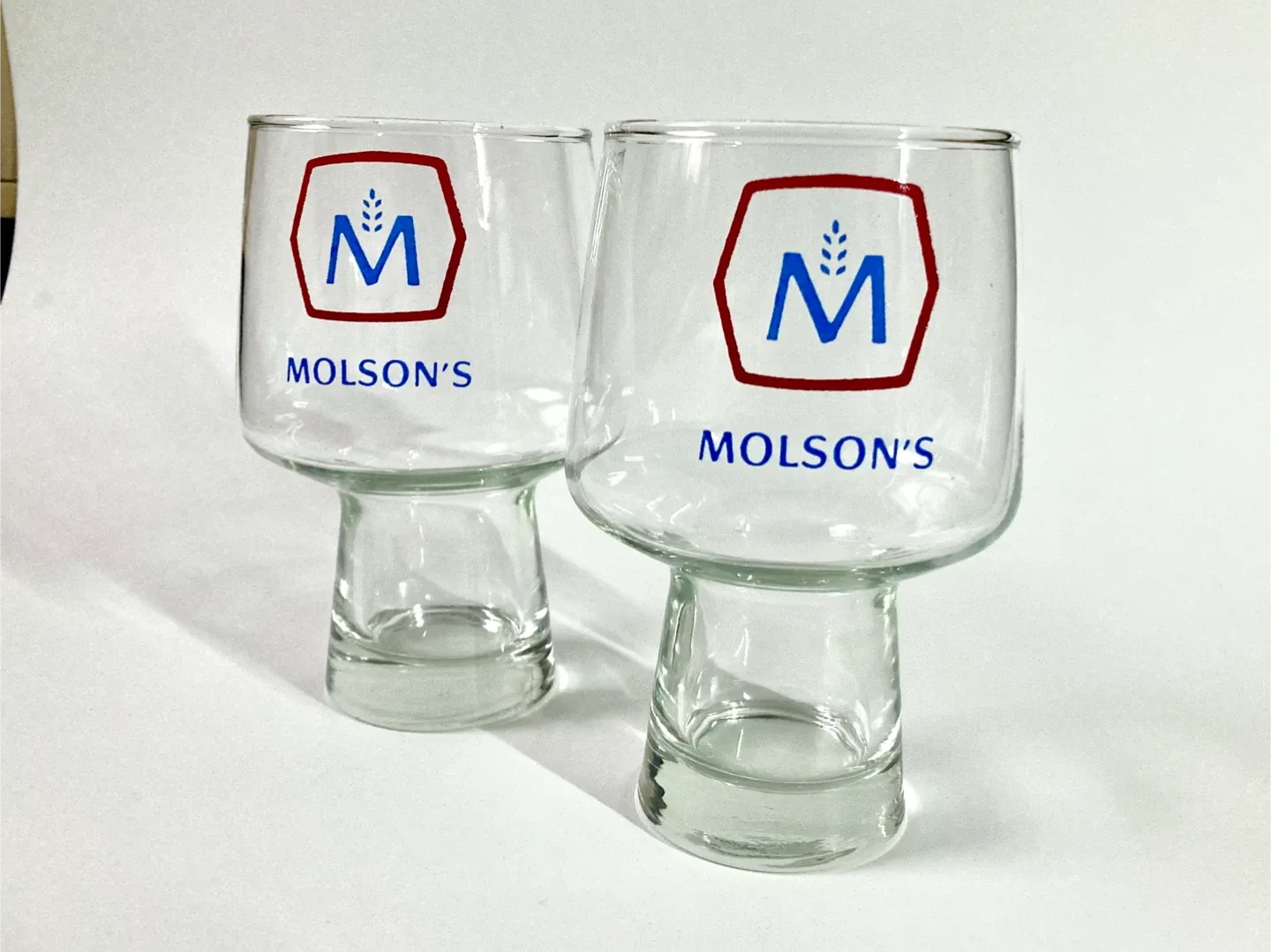 Pair of Vintage Molson’s Beer Pint Glasses 1970s