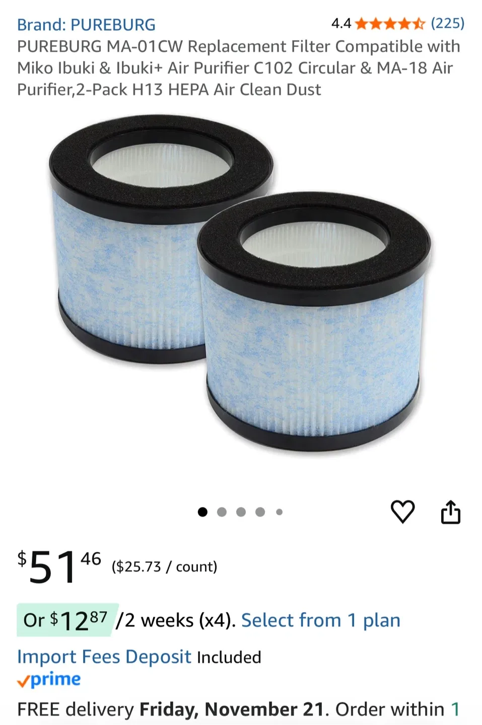 Air Purifier Filter - New