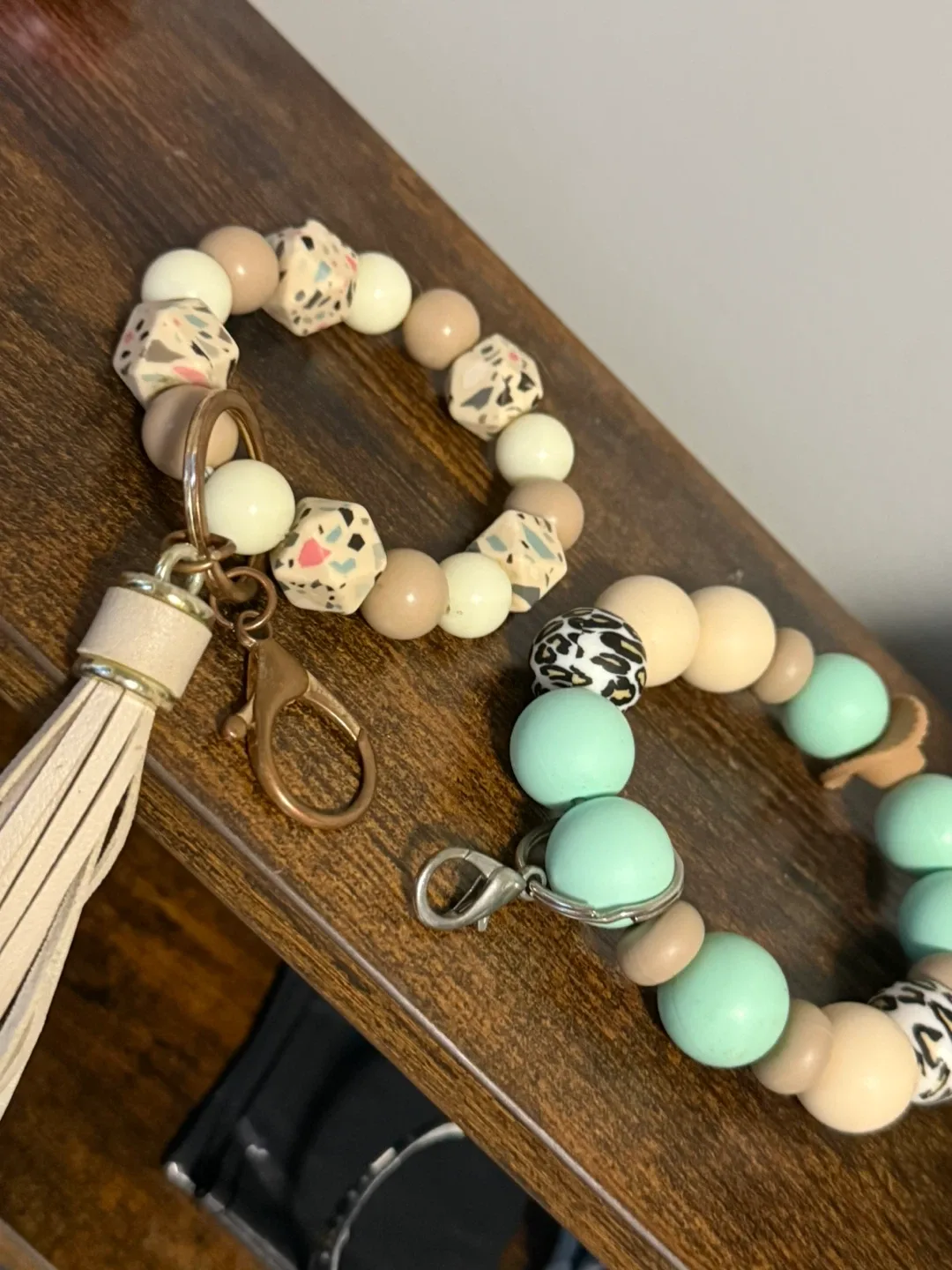 Beaded Wristlet Keychains Handmade