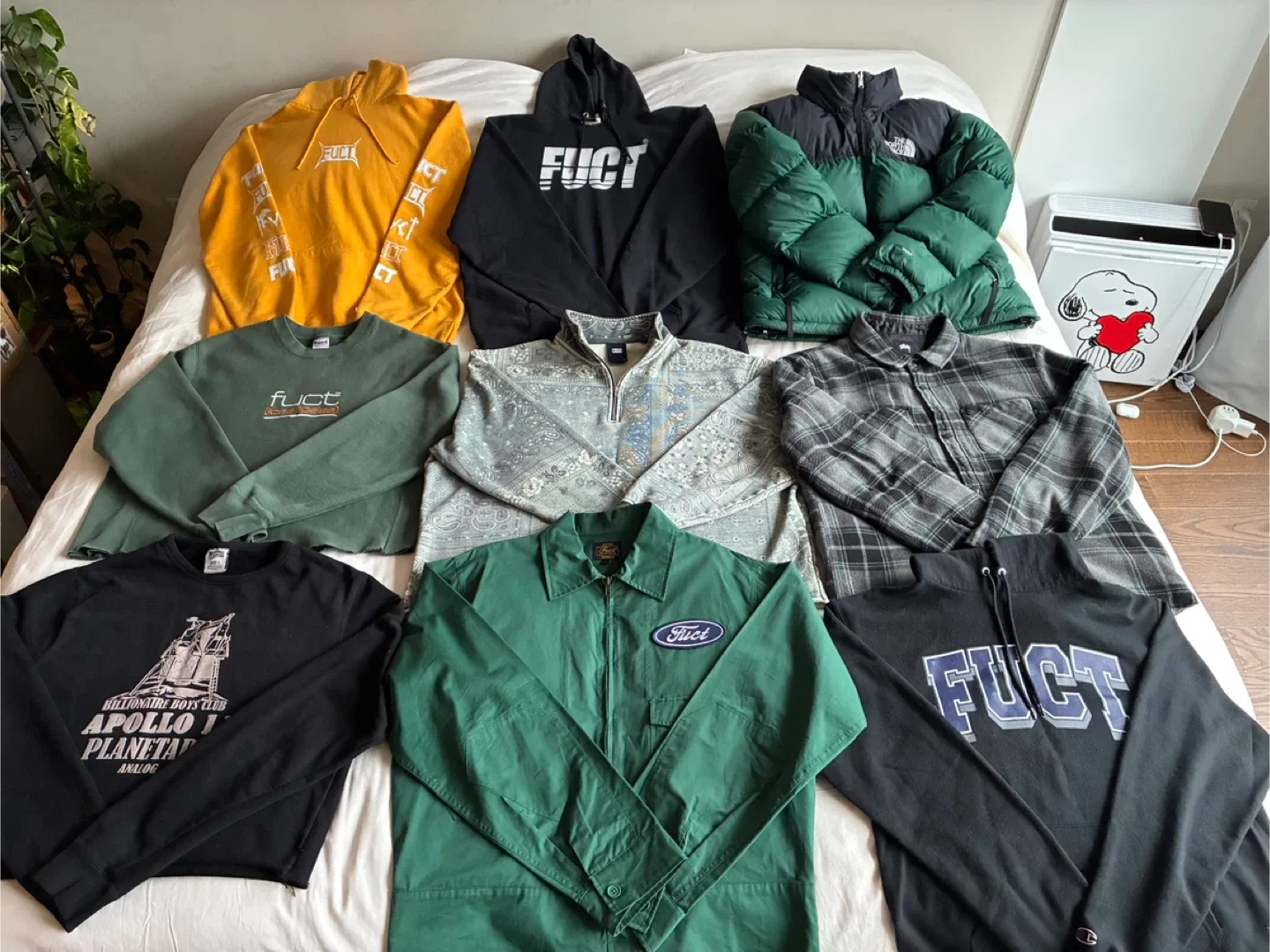 KITH, Stussy, The North Face, Billionaire Boys Club, FUCT