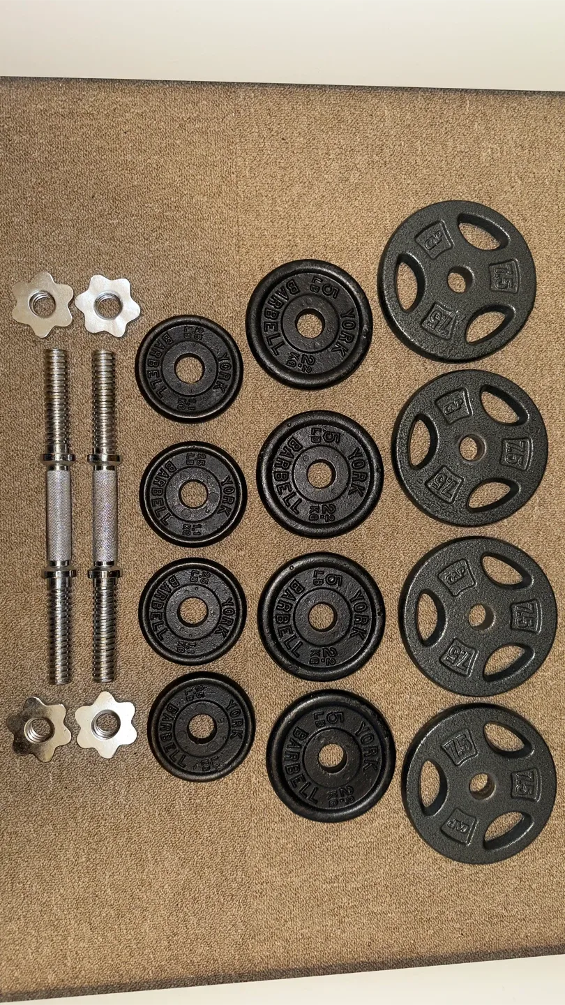 35lb Adjustable Dumbbell Set with Plates total ( 70lb )