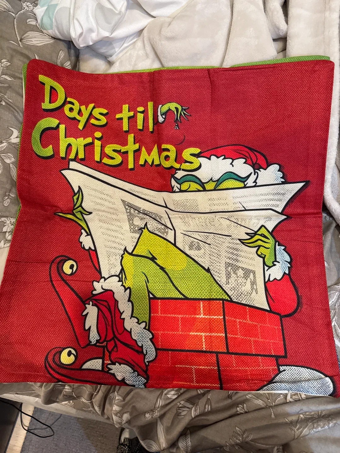Grinch Christmas Throw Pillow Cover image indicator(2)