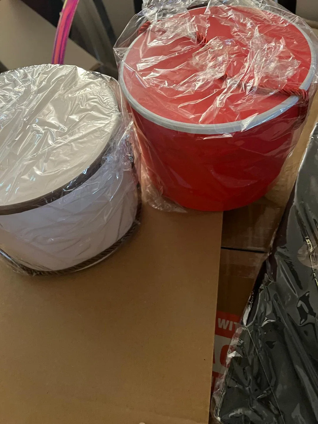 Rose Teddy Bear, Brown Woven Basket, Gift Boxes image indicator(10)