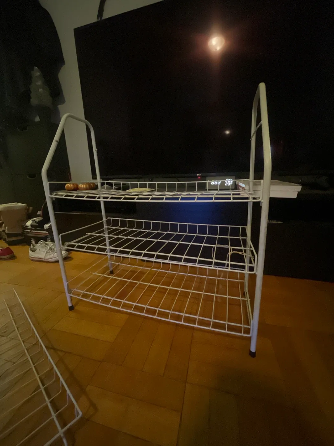 White Metal Shoe Rack