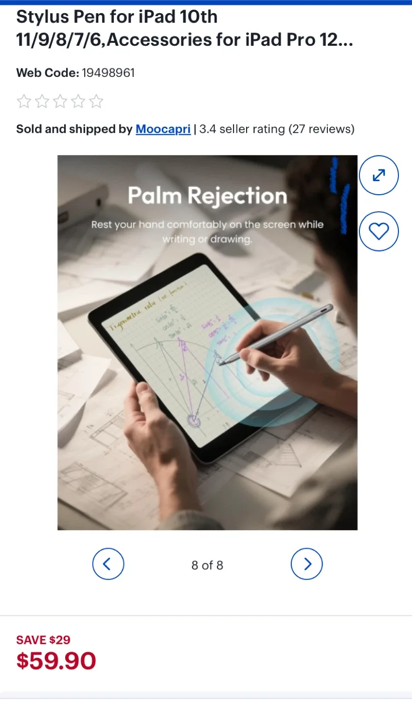 Metapen A8 Pencil for iPad image indicator(2)