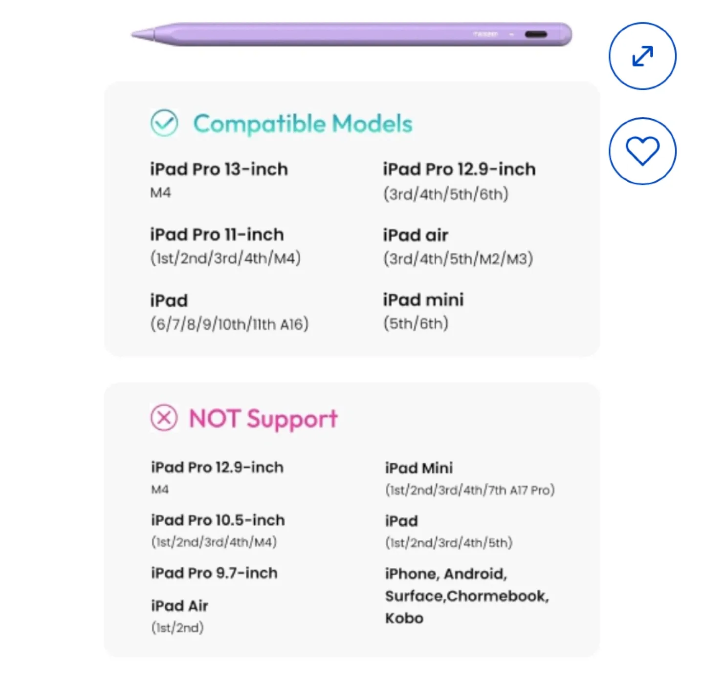 Metapen A8 Pencil for iPad image indicator(4)