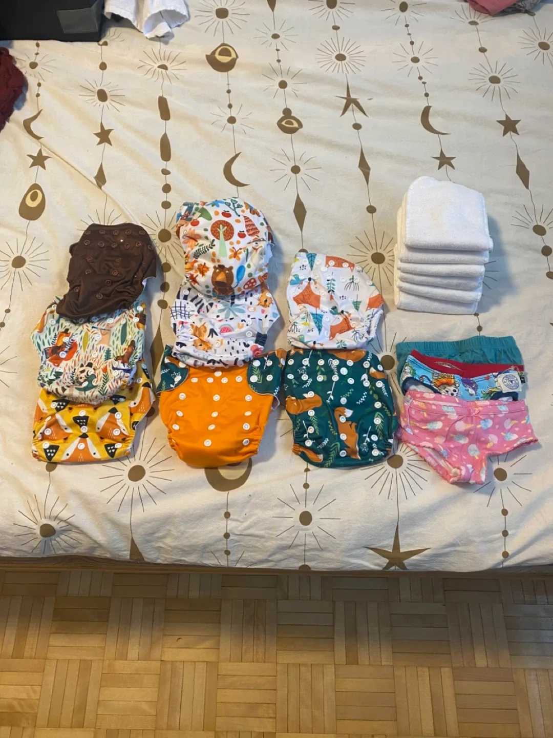 Cloth Diaper Lot - Variety of Colours & Prints